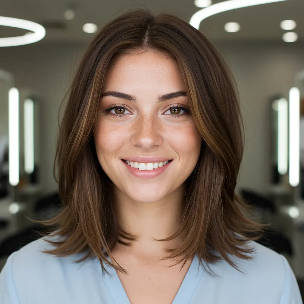 #9 Subtle V-Layer Cut with Face-Framing Pieces