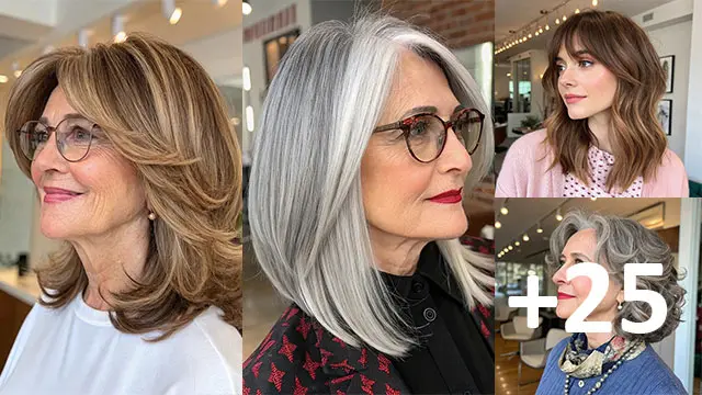 Best 25 Layered Haircuts for Medium Fine Hair for Women Over 60 Right Now