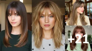 21 Long Straight Hair with Curtain Bangs Styles You'll Love