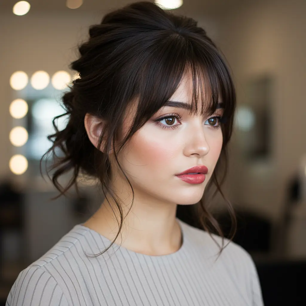 #1 Ponytail with Soft Bangs