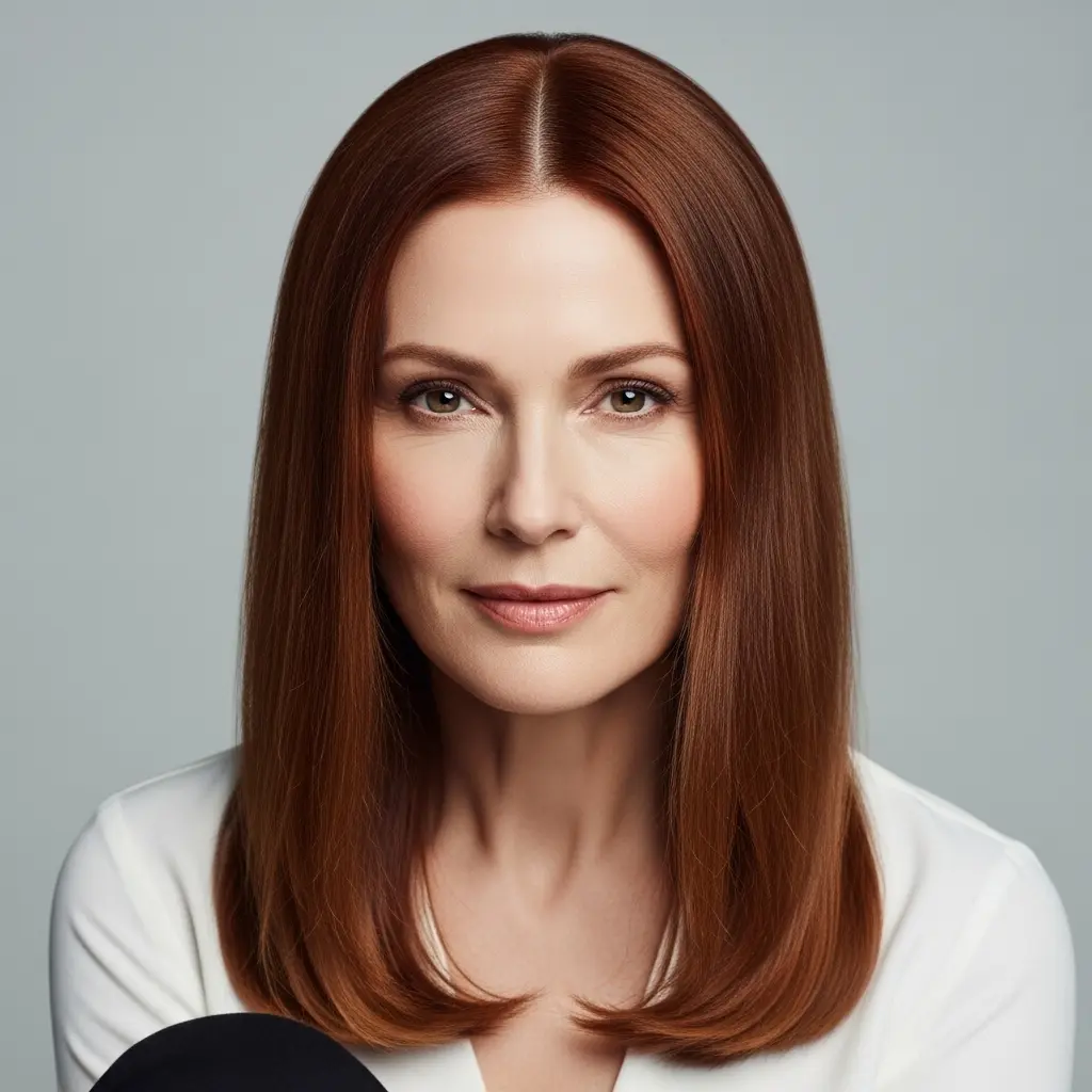 #1 Sleek Cut with a Middle Part