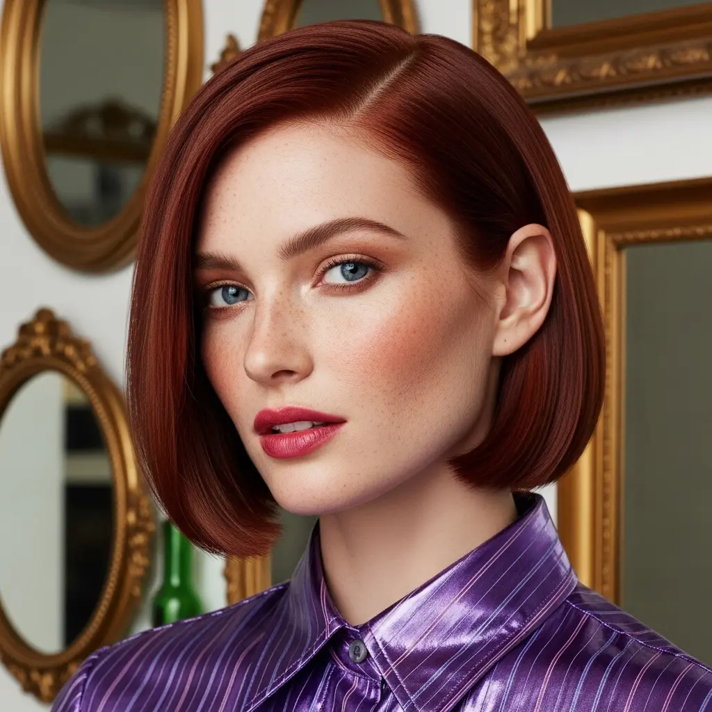 #10 Chic Cherry Bob with Subtle Textured Ends