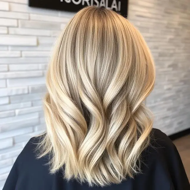 #14 Blonde V-Cut with Feathered Layers