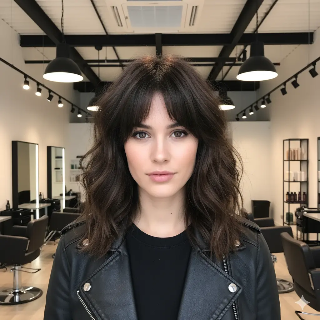 #18 Layered Shag With Curtain Fringe