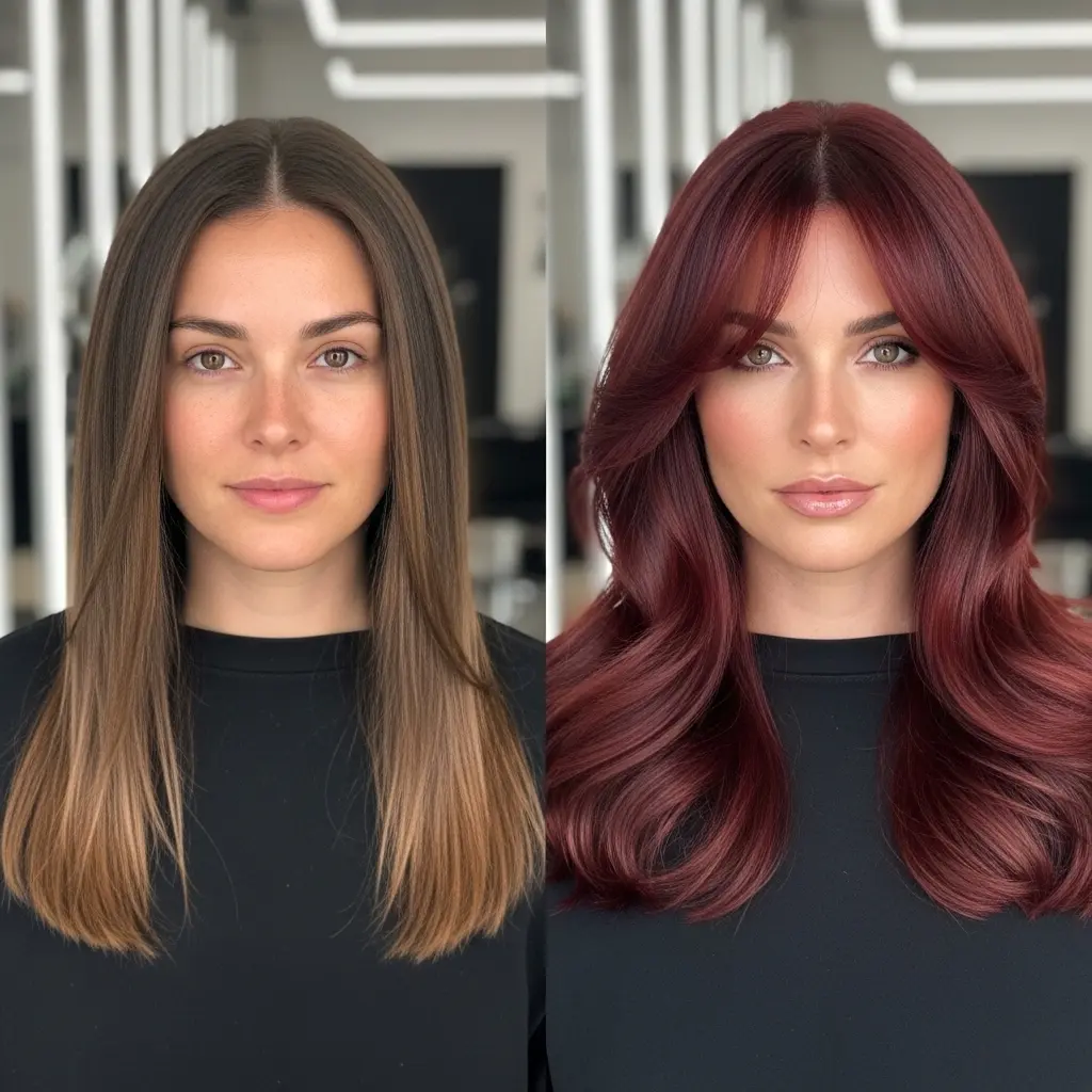#2 Medium to Long Hair with Deep Auburn Tones