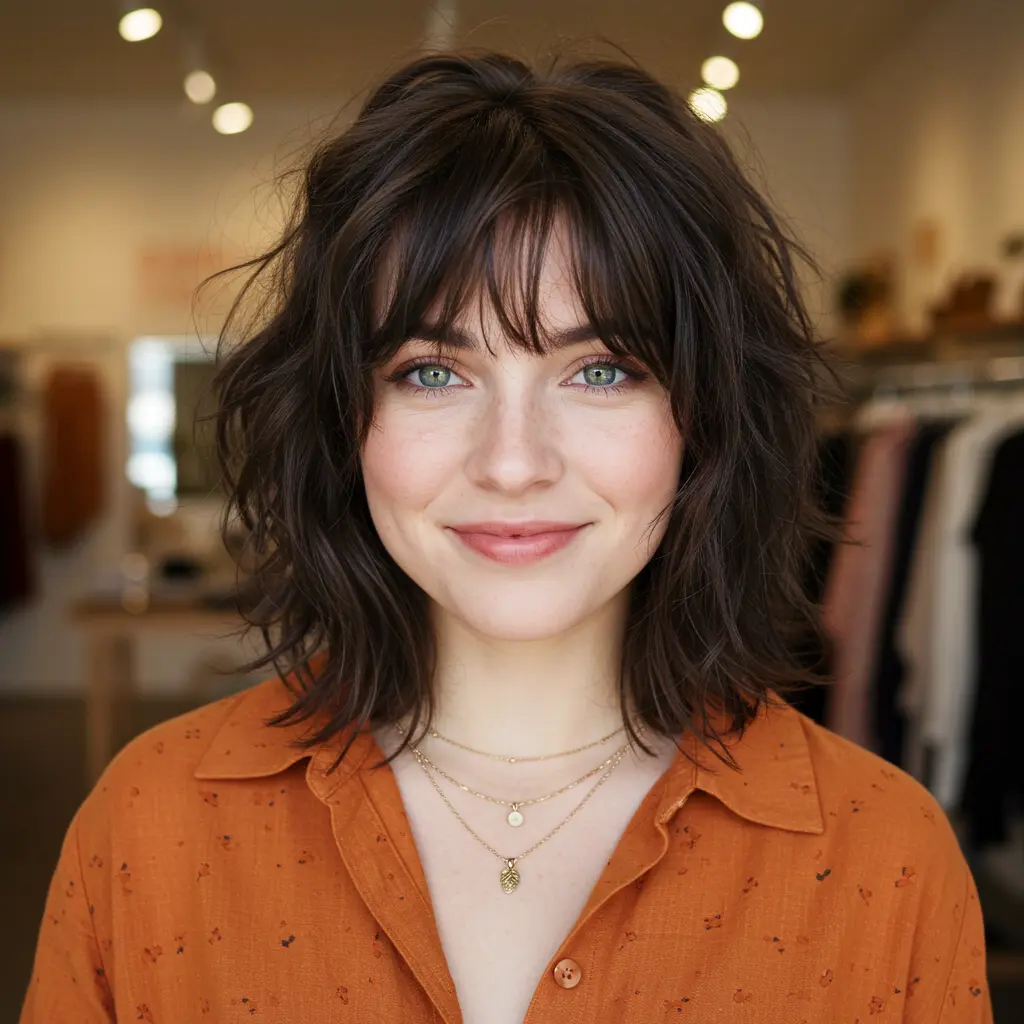 #23 Shaggy Lob With Curtain Fringe