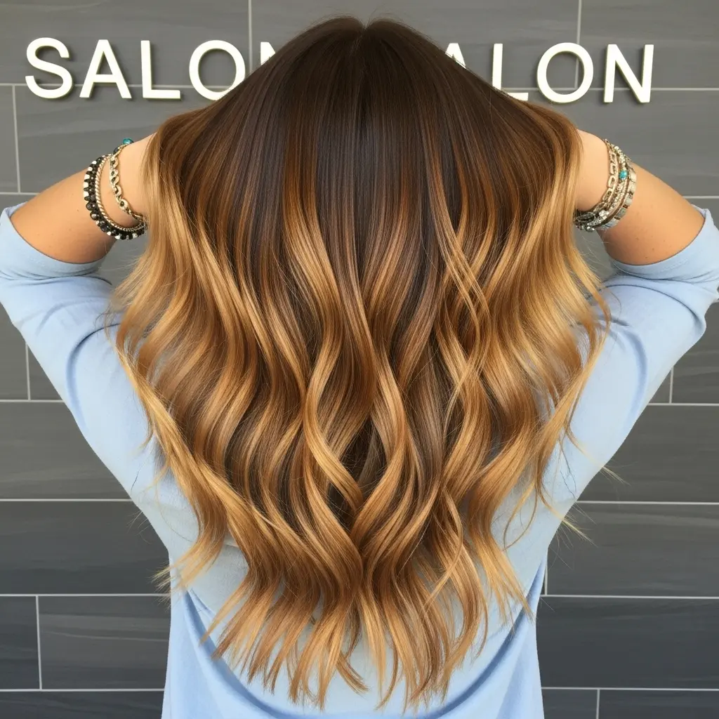 #4 Golden Brown for a V Layered Haircut