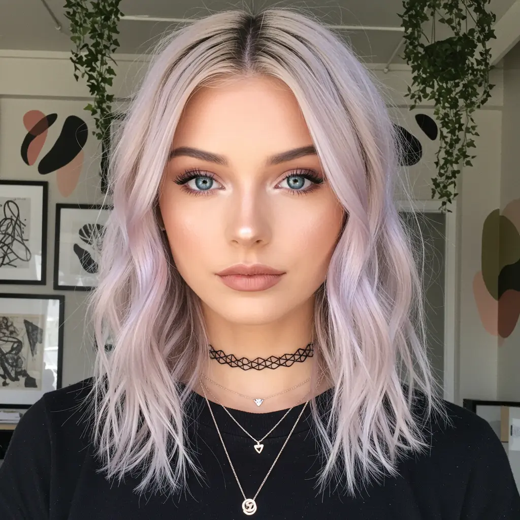 #6 Center Part and Razored Ends