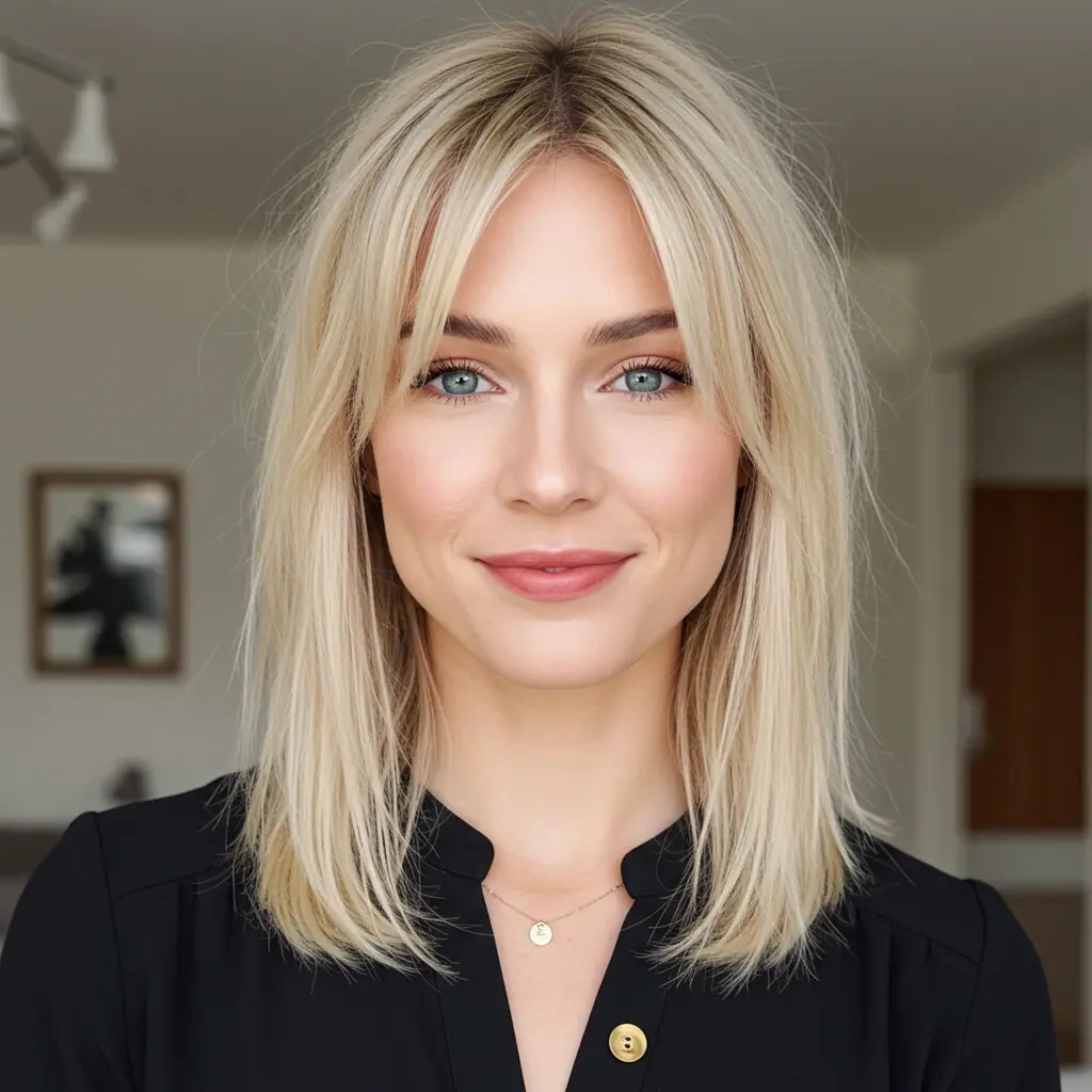 #8 Thin Tresses with Curtain Bangs