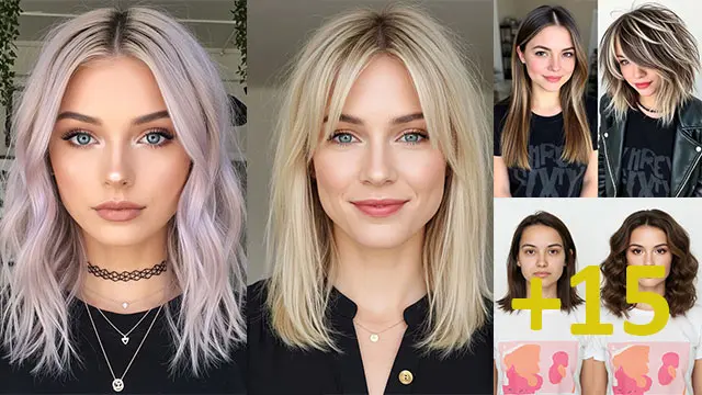 15 Best Medium Hairstyles for Round Faces You'll Love