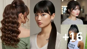 16 Best Ponytails with Bangs for a Trendy Look