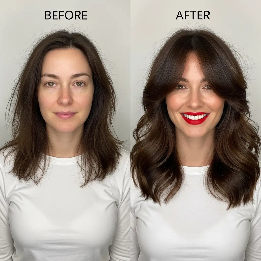 #11 Wispy Side Bangs for Medium-Length Thin Hair