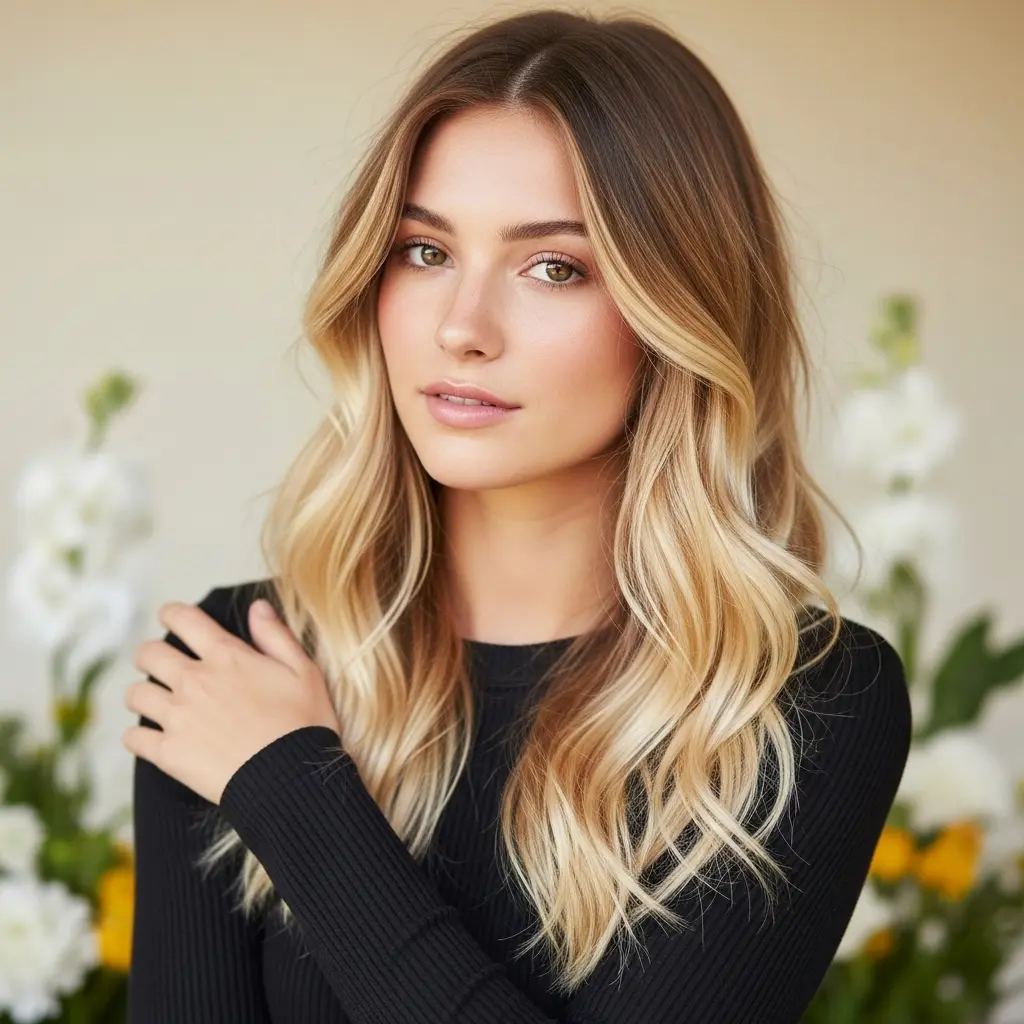 #12 Long Wavy Balayaged Hairstyle