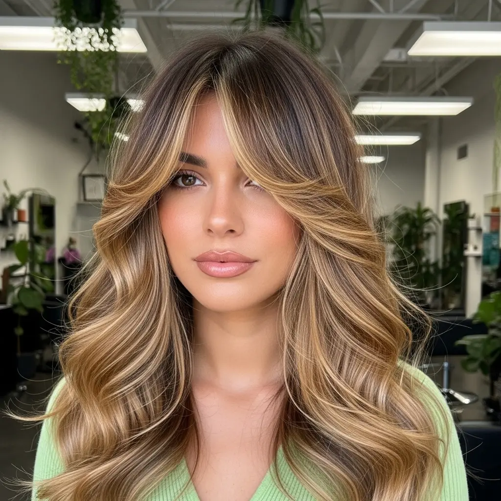 #14 Thick and Long Curtain Bangs