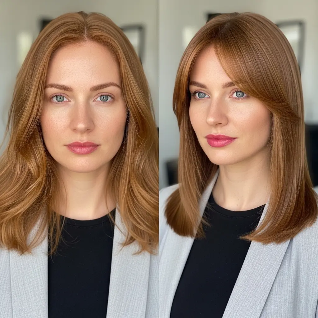 #15 Soft Bangs for Natural Red Hair