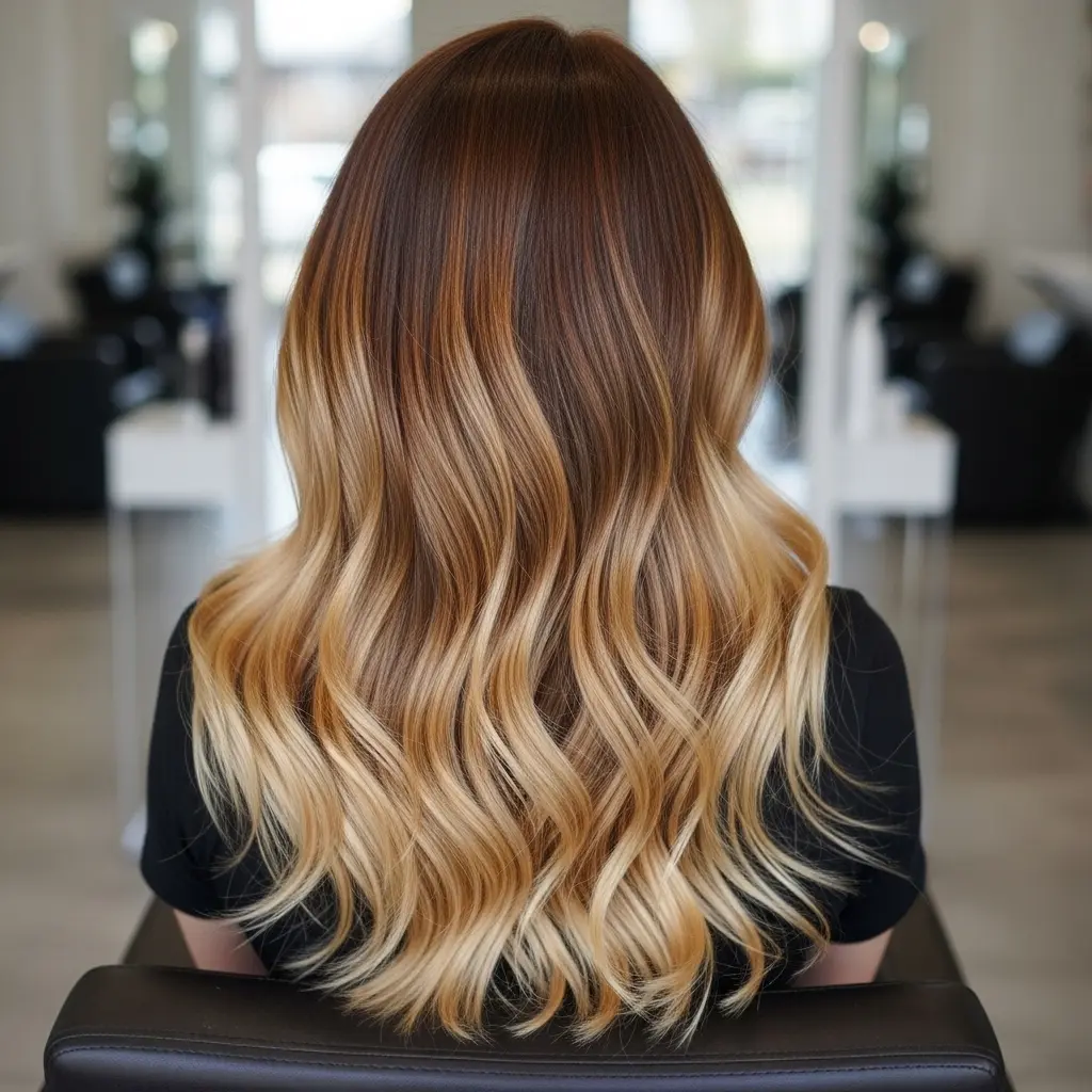 #7 Melted Ombre Auburn Waves