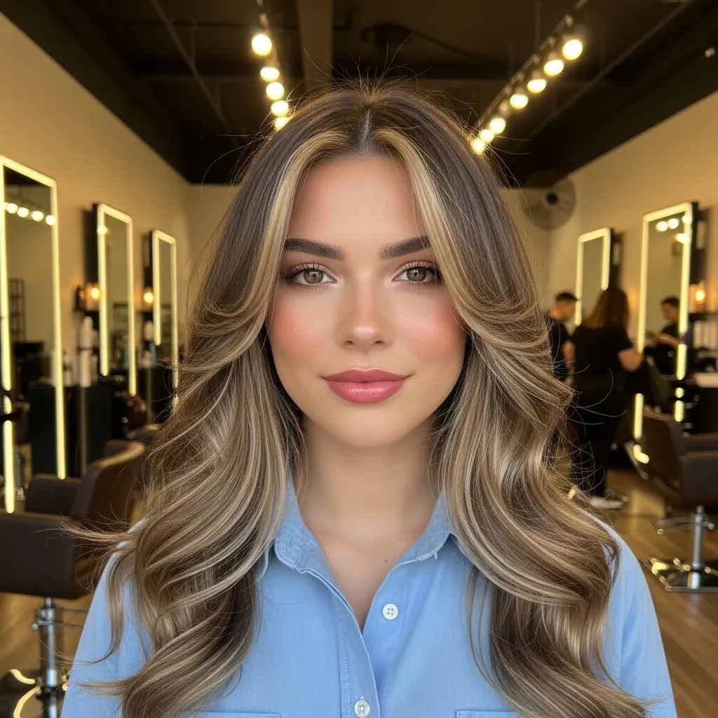 #7 Brunette Balayage on Long Hair