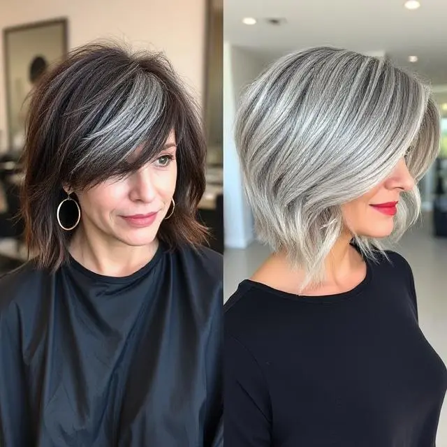 #7 Salt and Pepper Feathered Makeover