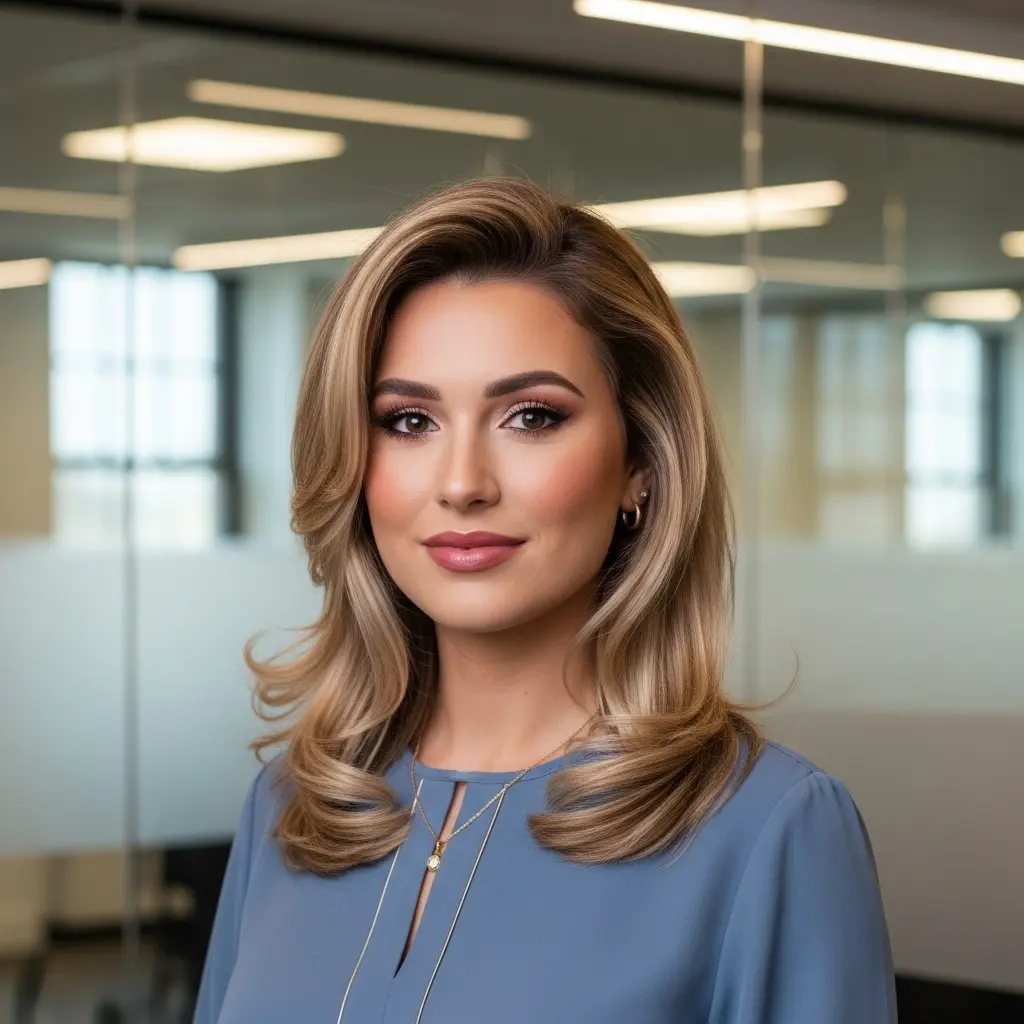 #8 Layered Blowout with Flicked Ends for the Office