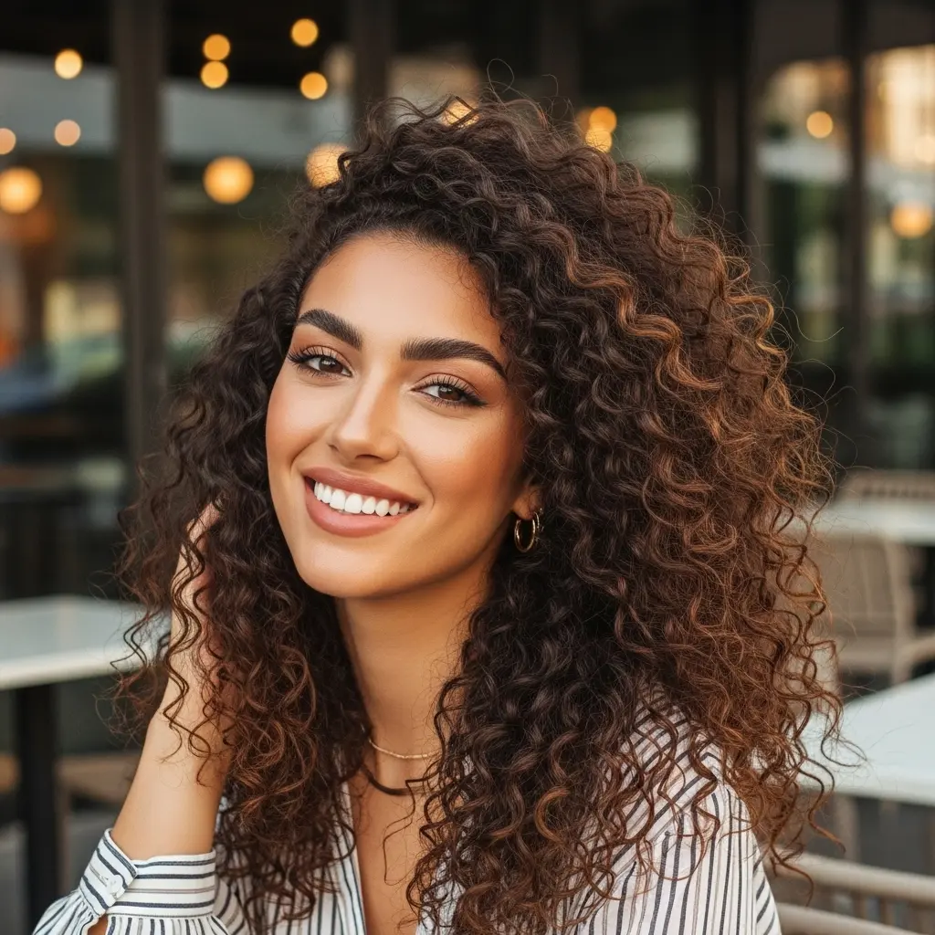 #1 Long Layered Curly Hair with Natural Volume