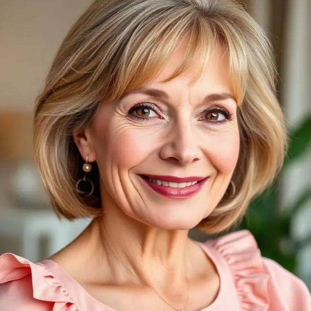 #10 Layered Bob with Playful Bangs