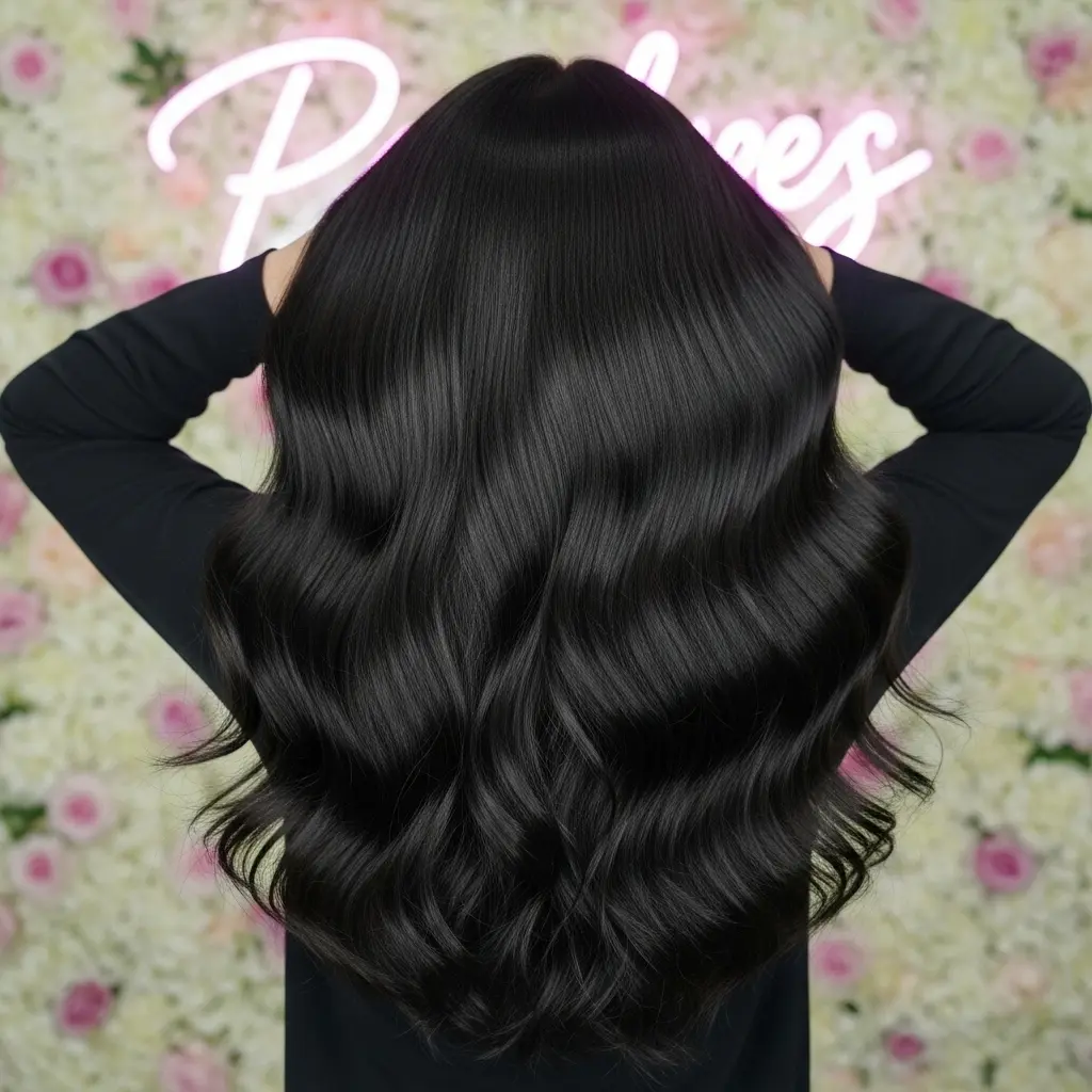 #15 Shiny Black Thick Hair