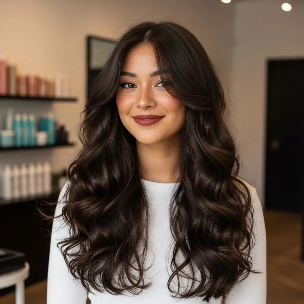 #15 Very Long Loose Curls with Blended Layers