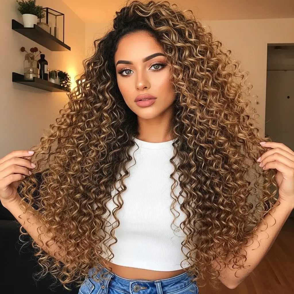 #17 Long Blonde Curls with Layers