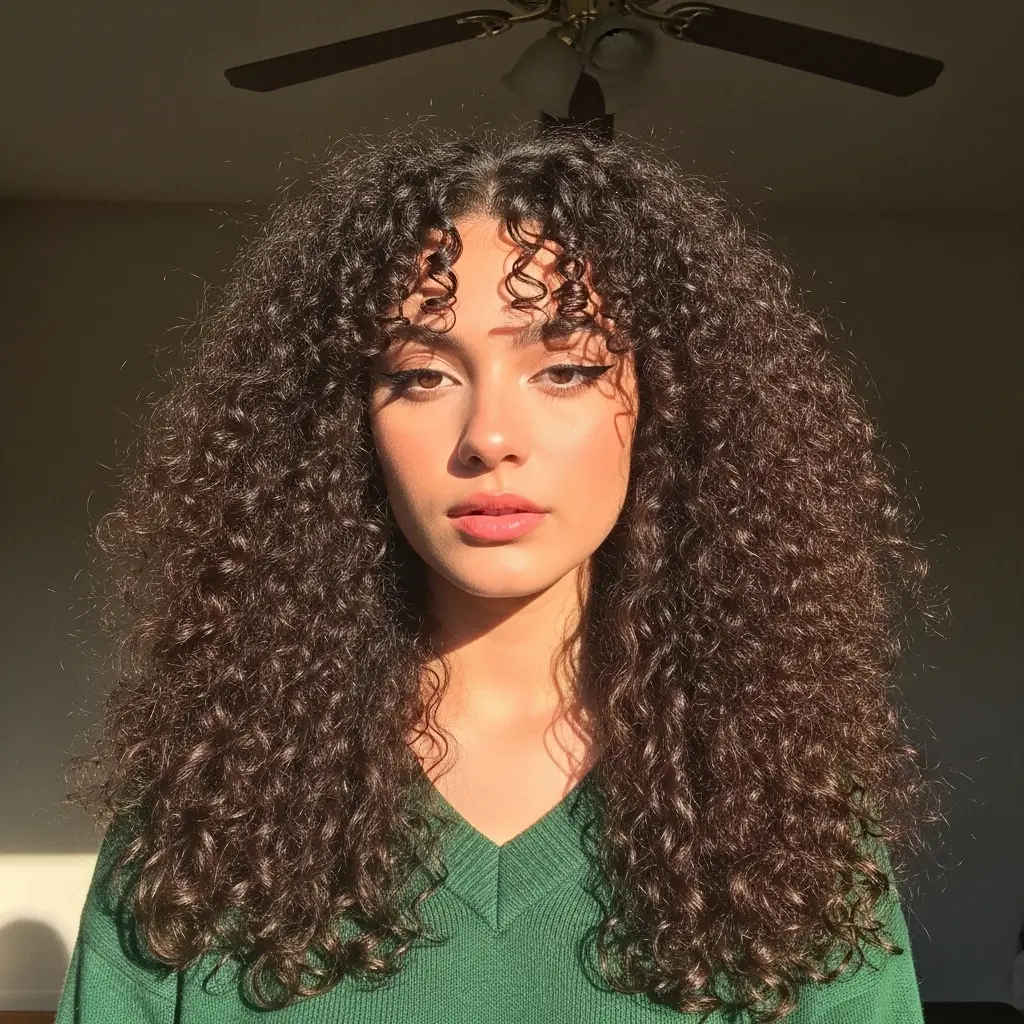 #19 Middle-Part Style for Thick, Curly Hair