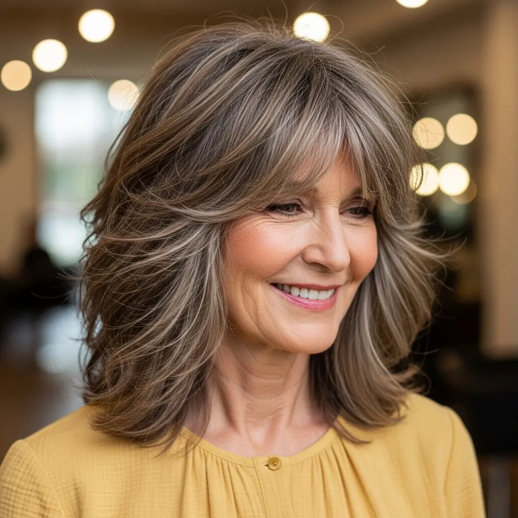 #2 Medium Shag with Bangs