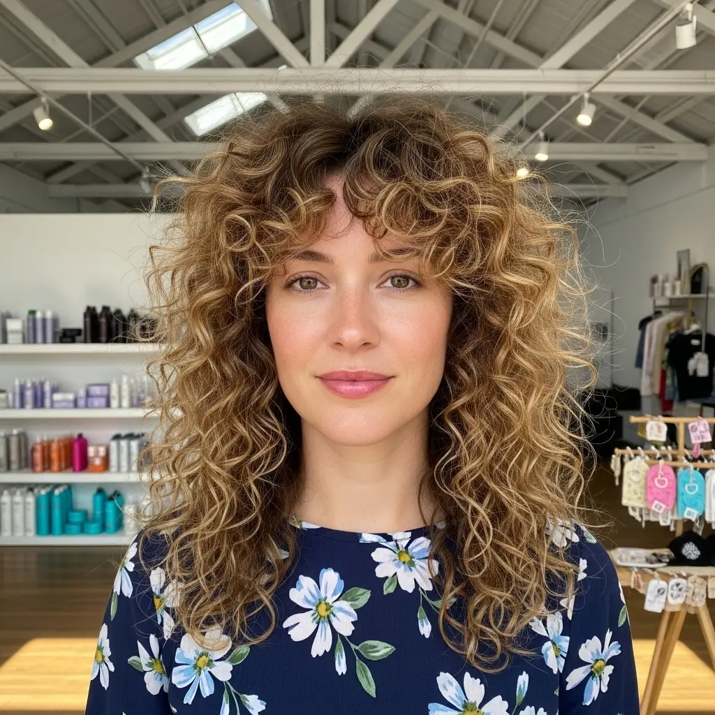 #25 Retro Shag with Curtain Bangs