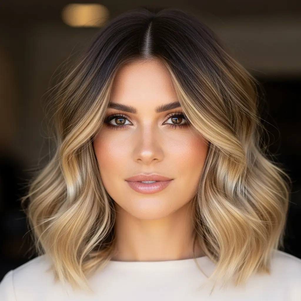 #4 Medium Wavy Hair for Round Faces