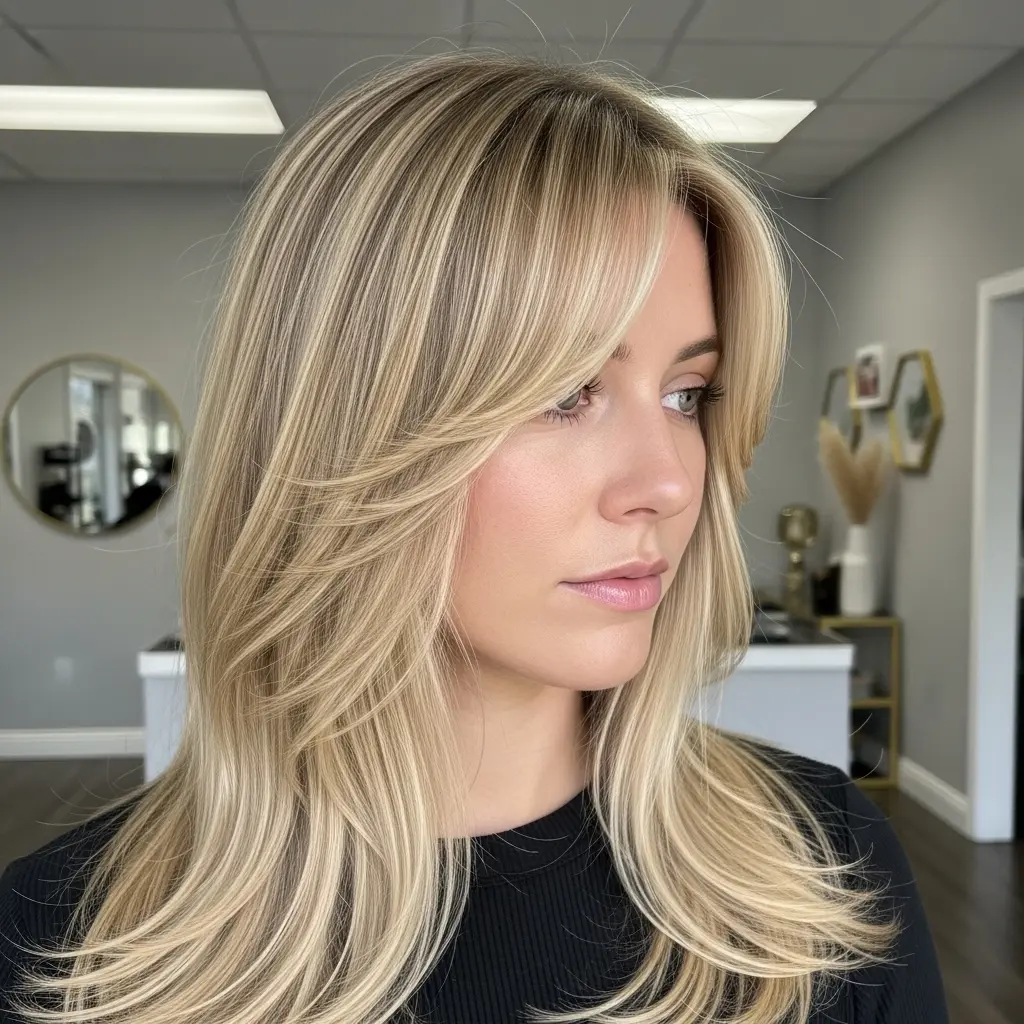 #4 Buttery Golden Blonde on a Straight Cut