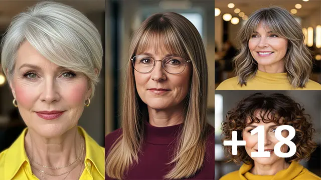 18 Hairstyles with Bangs for Women Over 50 That Wow