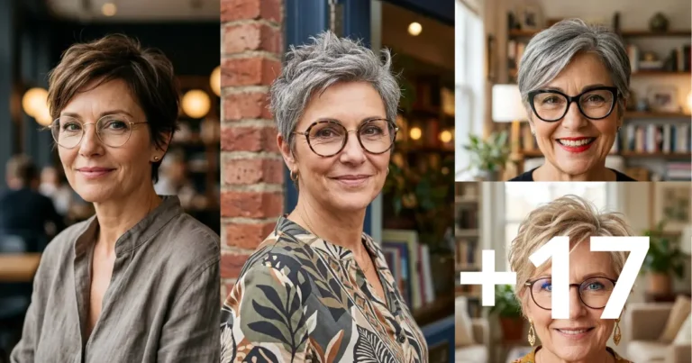 17 Pixie Cuts For Women Over 50 With Glasses