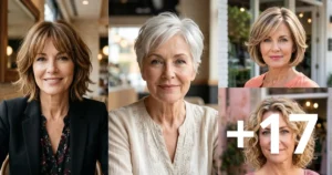 17 Short Hairstyles for Women Over 50 with Round Faces