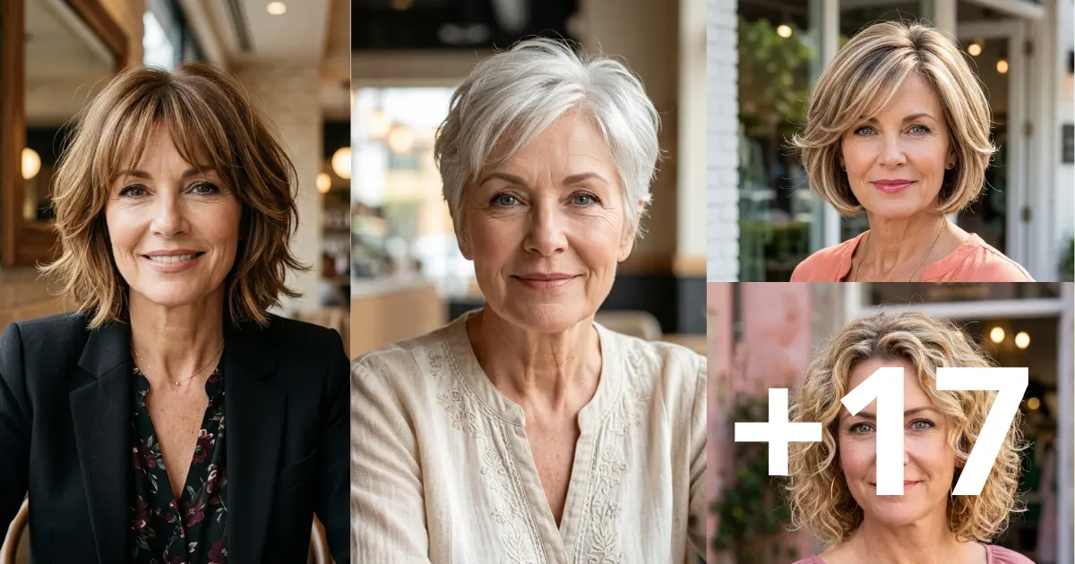 17 Short Hairstyles for Women Over 50 with Round Faces