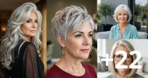 22 Hairstyles for Women Over 60 with Grey Hair